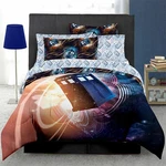 Bbc's Doctor Who Twin Complete 5 Piece Dr. Tardis Bed Set Comforter. Fixed Price $199.99.