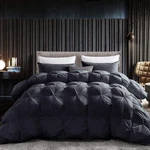 Luxury Bedding King Comforter - Goose Down Pinch Pleat Black 120X98. Fixed Price $259.99.