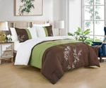 Chezmoi Collection 7-PIECE Bamboo Grass Embroidered Bed In Bag Comforter Set. Fixed Price $69.99.