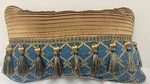 Croscill Allyce Boudoir Decorative Fashion Pillow Gold Blue New. Fixed Price $18.49.