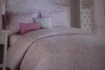 Nicole Miller Home Kids Full/queen Floral Paisley Comforter SET-PINK/SILVER-5PC. Fixed Price $189.99.