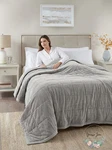 Madison Park Coleman Reversible Plush Down Alternative Blanket, Full/queen Beddi. Fixed Price $72.98.