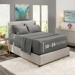 Piece Bed Set- Hotel Luxury Extra Deep Sheets, 39 Colors, 16"- 24". Fixed Price $29.99.