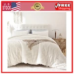 Smoofy Fluffy Queen Comforter Set 3 Pieces, Cream White Faux Fur Bedding. Fixed Price $52.71.