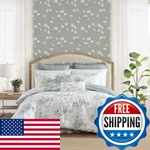Laura Ashley - Twin Comforter Set Cotton Floral Bedding Matching Sham Bonus. Fixed Price $119.52.