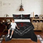 Baseball Field Print Comforter Set Full Size,boys Sports Games Themed Bedding.... Fixed Price $67.84.