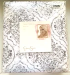 Jessica Simpson Comforter Set Twin Xl Ashby Quilt Sham Dorm Grey Floral Nwt. Fixed Price $40.00.