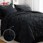Jollyvogue King Size Comforter Set 7 Pieces, Black Bed Bag. Fixed Price $61.37.