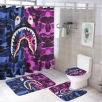 Shower Curtain Setnon-slip Rug Toilet Cover Silhouette Mats And Bathroom. Fixed Price $35.99.