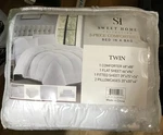 Sweet Home Collection 5 Piece White Bed Bag Twin Set Comforter & Sheets. Fixed Price $44.99.