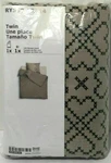 New Twin Size Duvet Quilt Cover Set Beige Black Ikea Bedroom Ryssby 100% Cotton. Fixed Price $38.50.