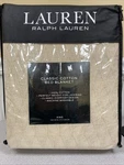 Lauren Ralph Classic Cotton Bed Blanket King Taupe Nip. Fixed Price $64.99.