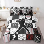 Baseball Comforter Set With Sheets 7 Piece Twin Size Sports Game Bed.... Fixed Price $46.32.