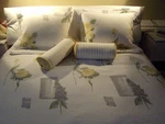 Sheftex Signature Collection Duvet Cover, Shams, 2 Sm Bolsters, Size Queen 5 Pc. Fixed Price $95.41.