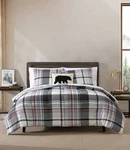 Eddie Bauer Normandy Plaid Black Microsuede Reversible Duvet Cover Set Twin New. Fixed Price $27.99.