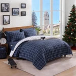 Amberspace Twin Xl Comforter Set Dark Blue Plaid Reversible Checkered Bedding 5. Fixed Price $89.98.