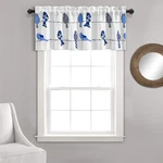 Rowley Birds Light Filtering Valance, Single Panel, 52" X 18" Navy - Colorf. Fixed Price $28.99.