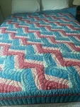 Queen Size Machine Pieced And Quilted Patchwork Shop Fabrics Wow!. Fixed Price $99.00.