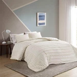 Mercer 3 Piece Cotton Chenille Comforter Set, King/cal. Fixed Price $159.00.