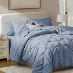 All Season Pinch Pleat Comforter Set W/ 2 Down Alternative Pillows, Bed Bag. Fixed Price $61.99.