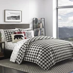 Eddie Bauer - Twin Duvet Cover Set, Cotton Reversible Bedding, Buffalo Plaid .... Fixed Price $40.80.