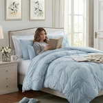 Swift Home Stylish Extra Plush Floral Pintuck Comforter Set, Cal King. Fixed Price $121.93.