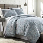 Pure Melody 3-PIECE Aqua Microfiber King/cal Comforter Set. Fixed Price $46.85.