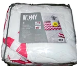 Vcny Home 5 Piece Reversible Comforter Set Full Queen Kara Pink White Stripe. Fixed Price $109.99.