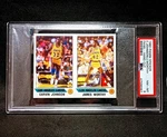 Magic Johnson James Worthy 1990 Panini Sticker Panel Hand Cut Psa 8 Nba Lakers. Fixed Price $45.00.
