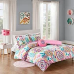 Mi Zone Floral Pink Comforter Set Ultra-soft Lightweight Twin/full/queen Size. Fixed Price $90.99.