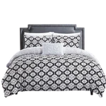 Chic Home Zissel 4-PIECE Pleated Pintuck & Printed Reversible Duvet Cover Set.... Fixed Price $28.99.