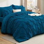 Bedsure Twin Comforter Set Teal - 5 Pieces Bag Pinch Pleat Bedding. Fixed Price $79.48.