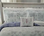 6 Pc Cynthia Rowley Twin Comforter, Sham, Sheet, And Decorative Pillow Set Nip. Fixed Price $126.65.