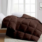Deluxe Luxury Comforter Down Alternative Egyptian Cotton Chocolate Stripes. Fixed Price $123.45.