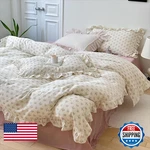 Bulutu Cotton Muslin Duvet Cover Queen Chic Shabby Azalea Floral Comforter. Fixed Price $107.45.
