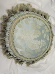 Croscill Wisteria Tamborine Fashion Pillow Blue Gold 13". Fixed Price $24.99.