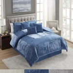 Sweet Home Collection Luna 7 Piece Crushed Velvet Comforter Set. Fixed Price $99.99.
