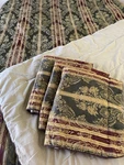 Croscill Majestic Striped Comforter Set 92LX106W 3 Std Shams Green Gold. Fixed Price $220.00.