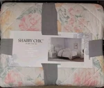 Shabby Chic Rachel Ashwell King Quilt Linen Cotton Farmhouse Floral Orange Green. Fixed Price $119.00.