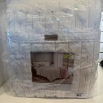 Bearpaw Jasper King Comforter Set New Ivory Faux Fur Puff And Sham. Fixed Price $199.99.