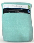 Mainstays Queen Jersey Sheet Set Mint Heather Breathable Shrink Resistant. Fixed Price $38.72.