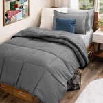 Bed-in-a Bag Twin Xl Comforter & Sheet Set Grey Light Bare Home. Fixed Price $104.99.