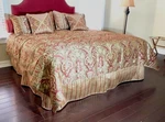 Austin Horn Botticelli King Size Comforter Set 2 Sham Pillows Bedskirt. Fixed Price $262.50.