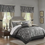 Madison Park Essentials Brystol 24 Piece Room In Bag Faux Silk Jacqu, Californ. Fixed Price $274.99.