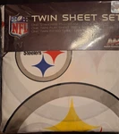 Northwest Pittsburgh Steelers Twin Sheet Set With Pillowcase, Flat & Fitted. Fixed Price $29.00.