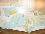 Echo Paros 9 Piece Queen Comforter Set Greek Blue Boho Moroccan Paisley Global. Fixed Price $149.99.