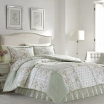 Laura Ashley - Home Decor 100% Cotton Comforter & Sham Set. Fixed Price $279.99.