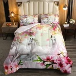 Bedding Set White Galloping Horses Comforter Kids Twin Multi 20. Fixed Price $31.63.