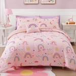 Wink Deer Full Size Comforter Set GIRLS-4 Pieces Pink Rainbow Glow The Da. Fixed Price $106.30.