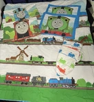 Thomas The Tank Engine Full Bedding 6 Pc Set Comforter Pillow Cases Fitted Sheet. Fixed Price $42.00.
